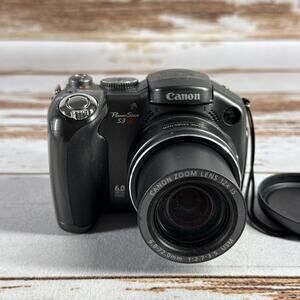 Canon PowerShot S3 IS 6.0MP Digital Camera – 12x Optical Zoom – Tested & Working